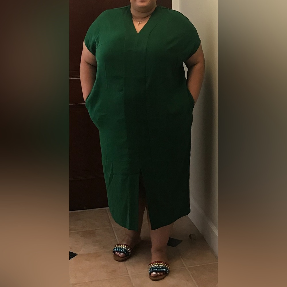 Universal standard forest green size large tunic dress.